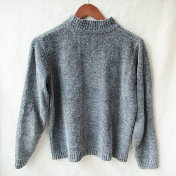 Cable Knit Blue Sweater - Picture 3 of 3
